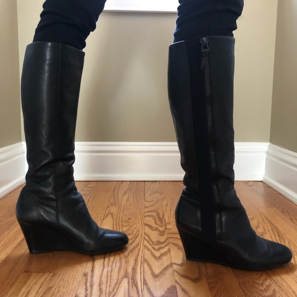 Via Spiga Black Heeled Boots